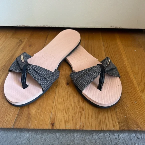 Havaianas Women's Sandals in Pink and Black - Picture 5 of 5